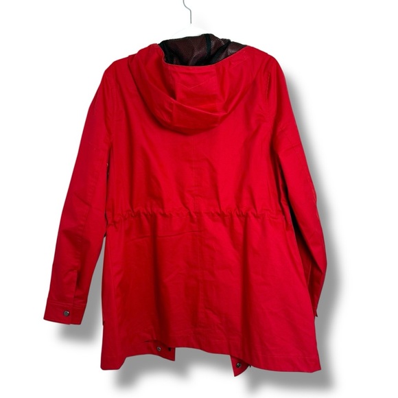 Hunter Adela Red Waterproof Rain Jacket Size Medium - Picture 12 of 12